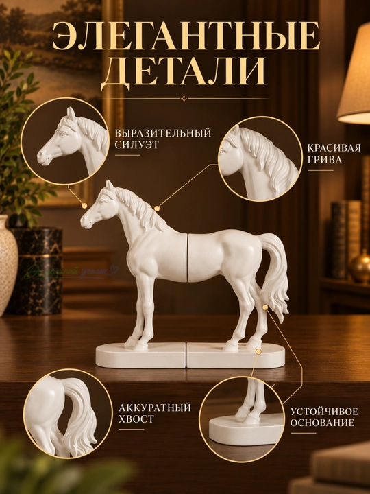 Kitob uchun  tayanch, 2 qism, polirezin, 27×12×16 sm, interyer dekor