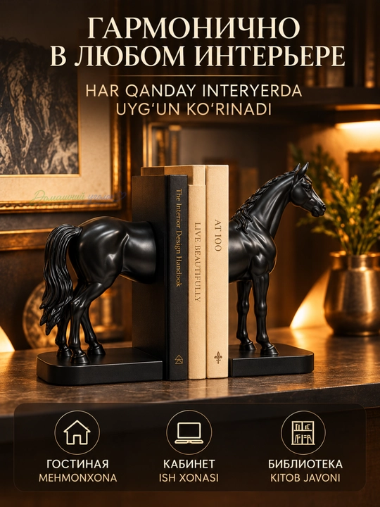 Декоративные подставки для книг , комплект из 2 частей, интерьерный декор