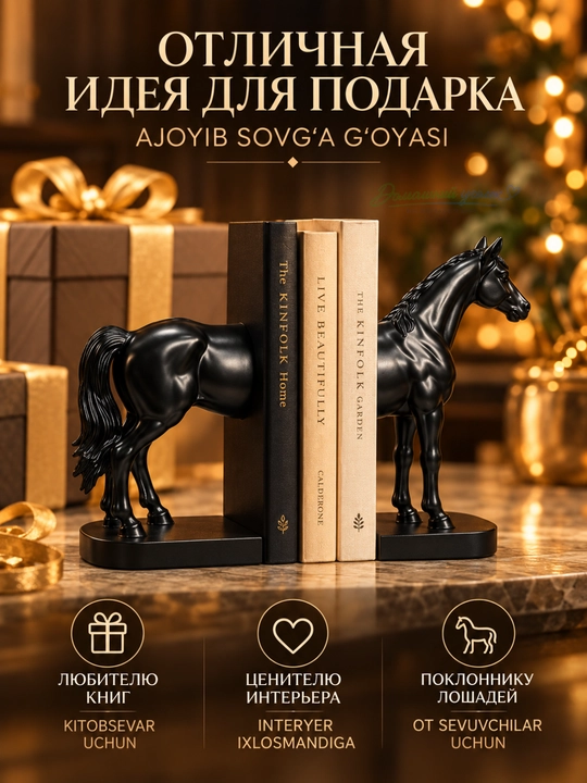 Декоративные подставки для книг , комплект из 2 частей, интерьерный декор