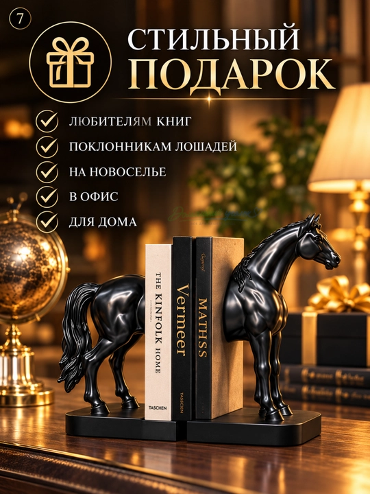 Декоративные подставки для книг , комплект из 2 частей, интерьерный декор