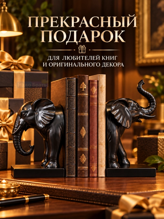 Декоративные подставки для книг , комплект из 2 частей, интерьерный декор