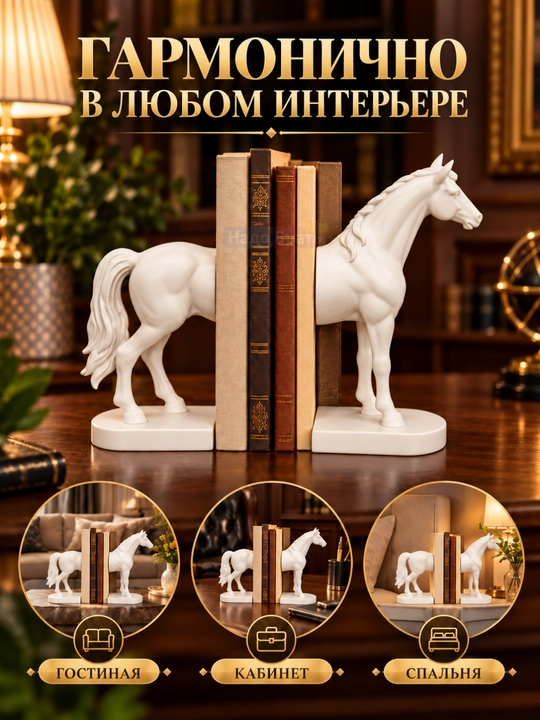 Декоративные подставки для книг , комплект из 2 частей, интерьерный декор