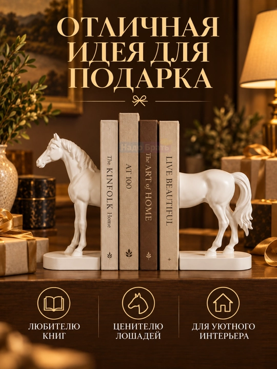 Декоративные подставки для книг , комплект из 2 частей, интерьерный декор