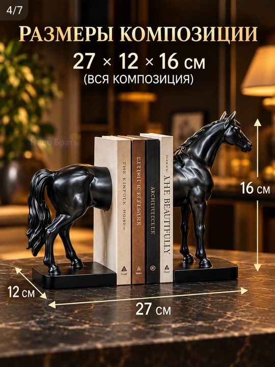Декоративные подставки для книг , комплект из 2 частей, интерьерный декор