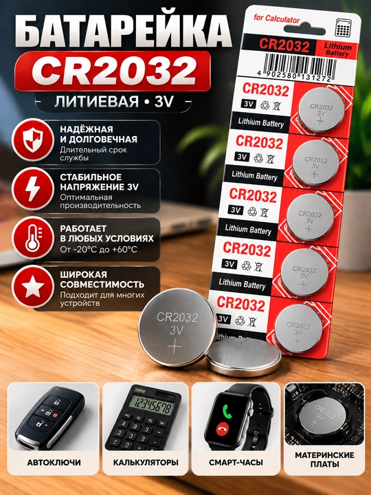 Батарейка CR2032 - 