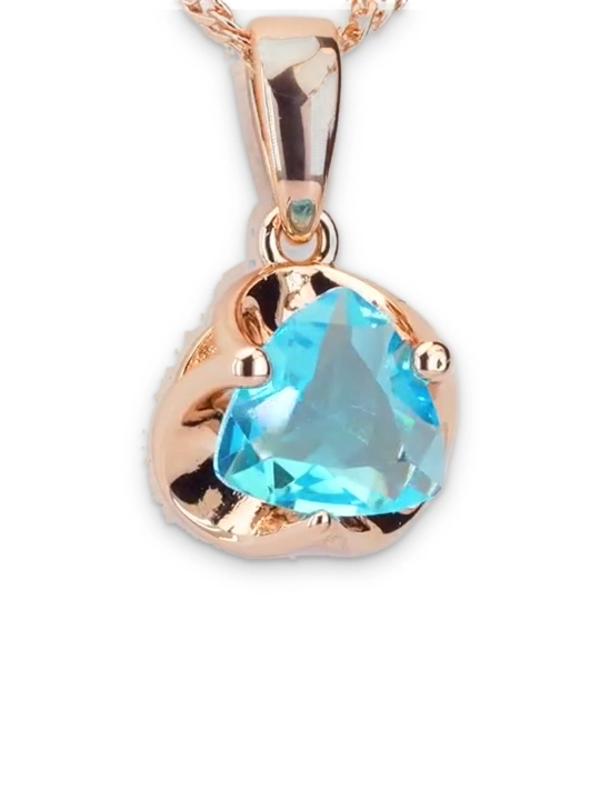 Pushti tilla yugurtirilgan mis kulon, 18 karat