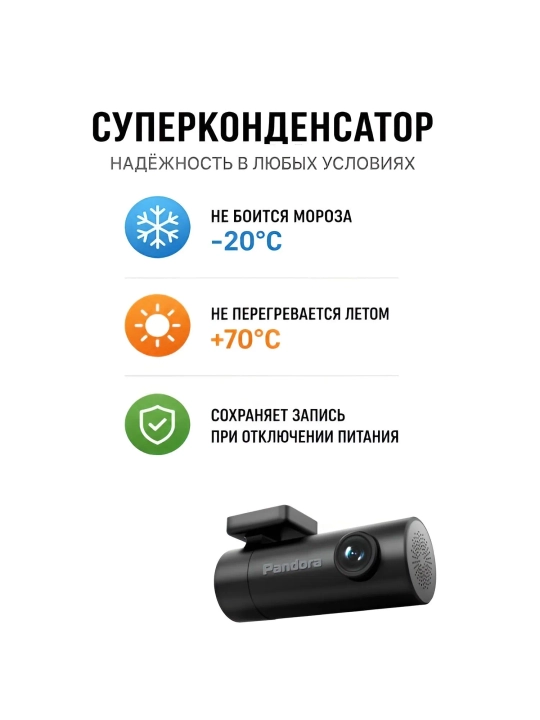 Видеорегистратор Pandora Mini Pro, WiFi, 1 камера