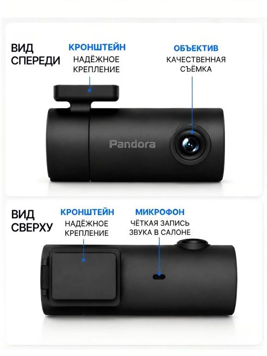 Видеорегистратор Pandora Mini Pro, WiFi, 1 камера