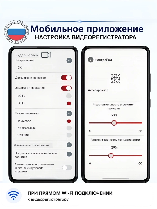 Видеорегистратор Pandora Mini Pro, WiFi, 1 камера