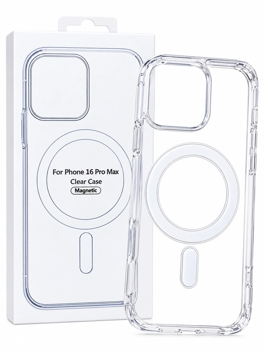 IPhone 11–18 Pro Max uchun shaffof magnitli himoya g‘ilofi - 