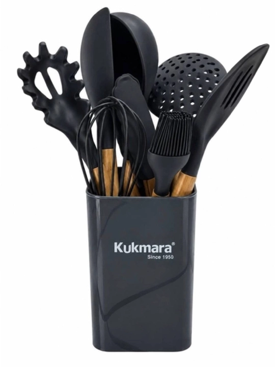 Kukmara — набор кухонных принадлежностей, 9 предметов, с подставкой (стаканом)