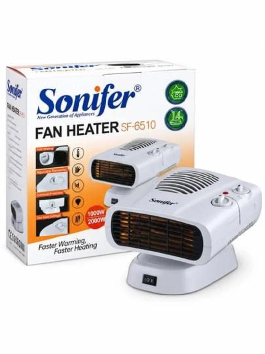 Elektr isitgich Sonifer SF-6510, ventilyatorli isitish pechka 1000/2000 W, termostatli