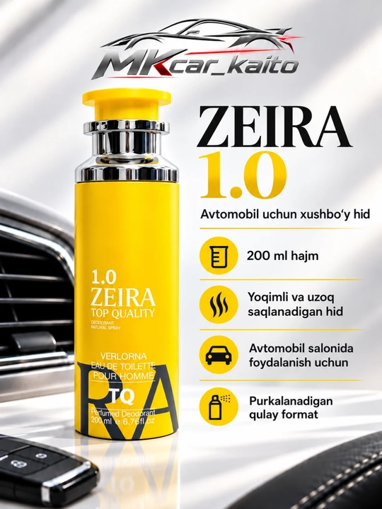 Dezodorant sprey 200 ml Verlorna Zeira Top Quality, erkaklar va ayollar uchun