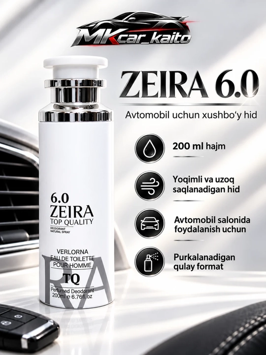 Dezodorant sprey 200 ml Verlorna Zeira Top Quality, erkaklar va ayollar uchun
