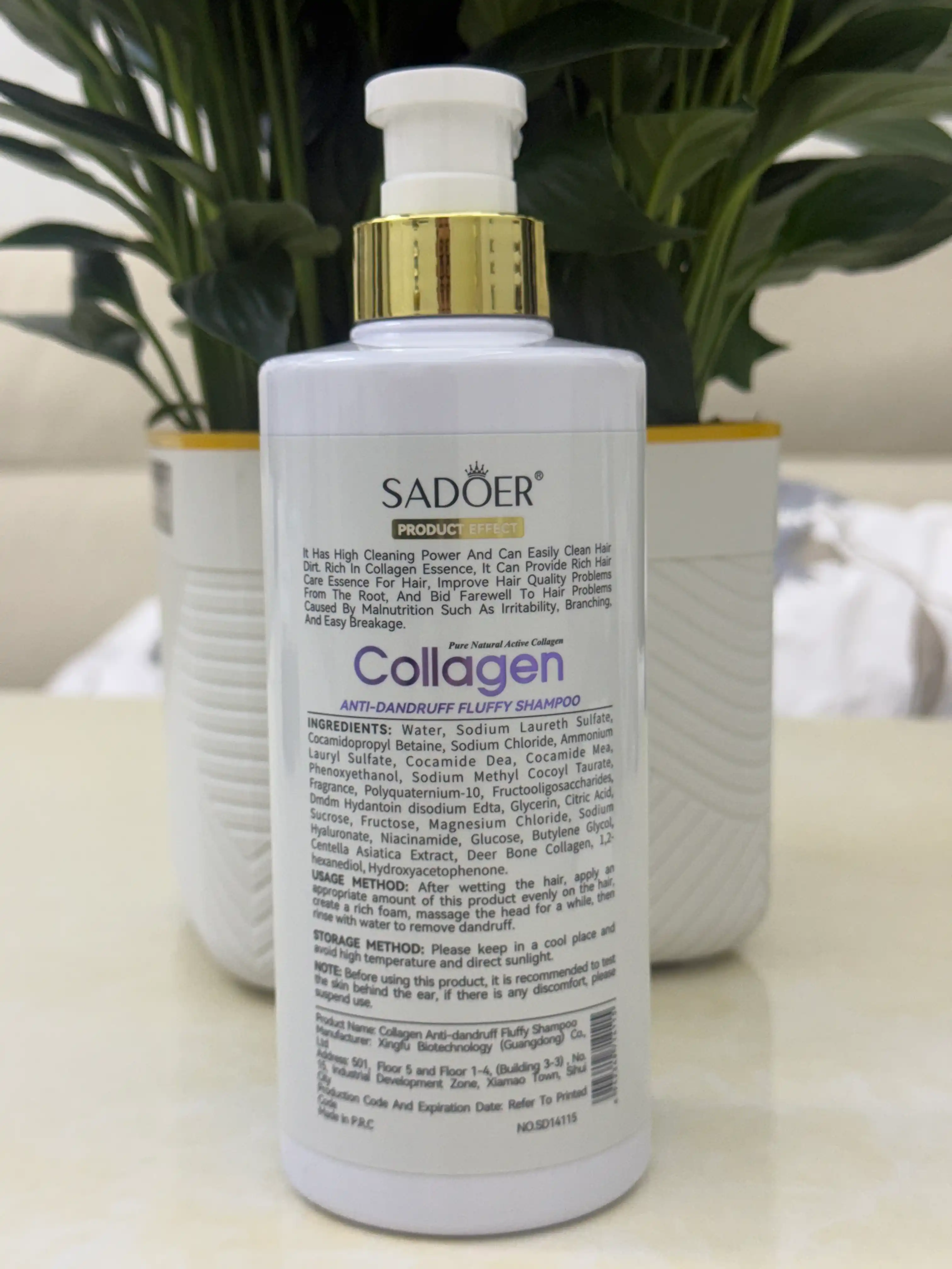 SADOER Collagen qazg‘oqqa qarshi dozatorli shampun, 500 ml
