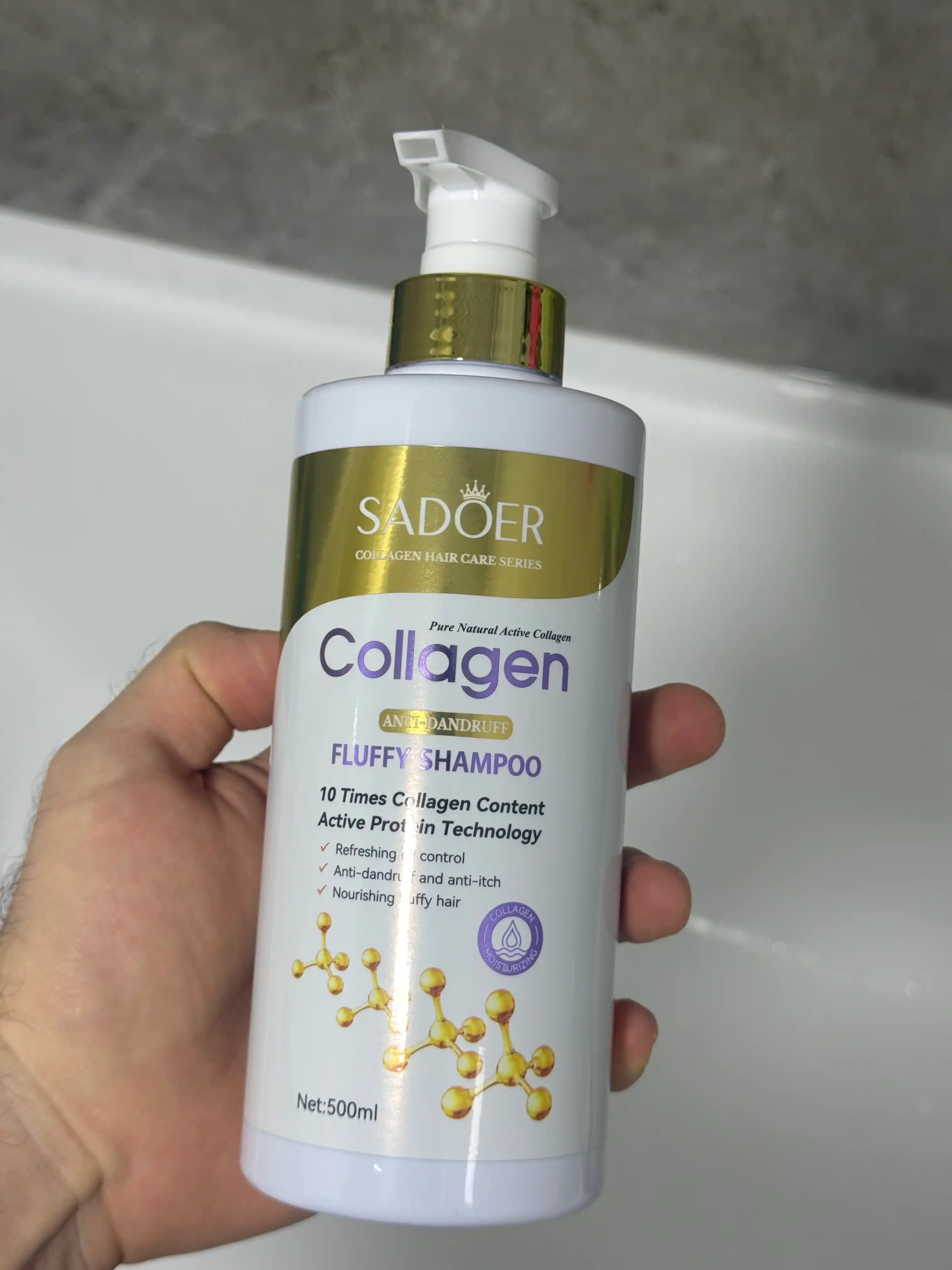SADOER Collagen qazg‘oqqa qarshi dozatorli shampun, 500 ml