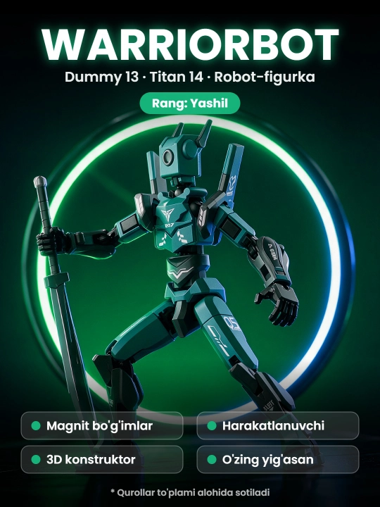 Робот Dummy 13 Titan 14 T13, магнитные шарниры, подвижная, 3D конструктор-фигурка - 