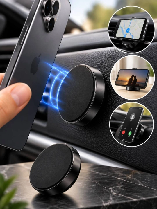 Magnitli telefon ushlagich avto holder telefon yopishtirgich holder mashina aksessuari - 
