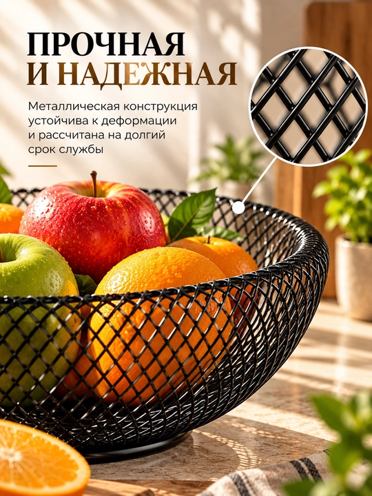 Meva idish, mevadon, konfetnitsa, oshxona uchun metall vaza