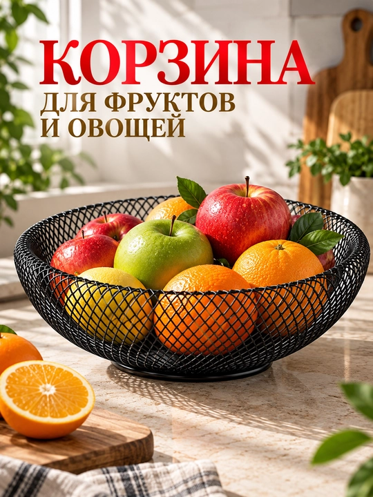 Meva idish, mevadon, konfetnitsa, oshxona uchun metall vaza - 
