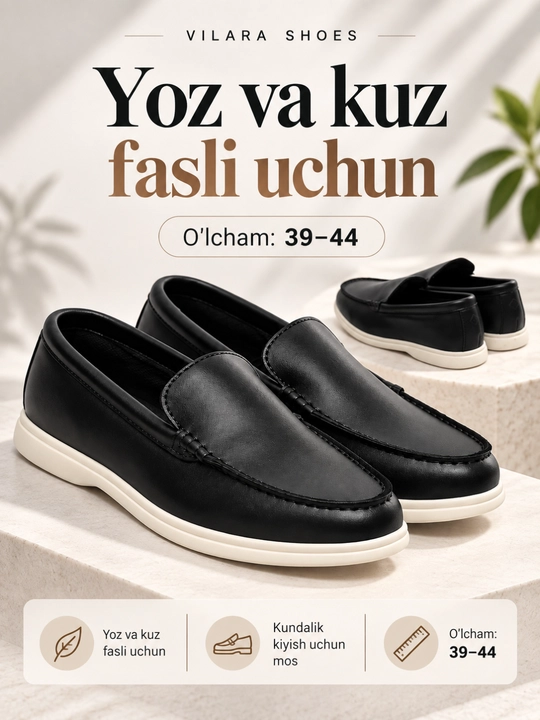 Tuflilar erkaklar uchun yozgi va kuzgi mavsum uchun, loferlar erkaklar uchun