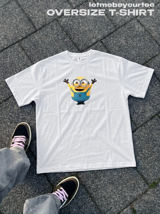 Minion printli katta o'lchamli futbolka - 