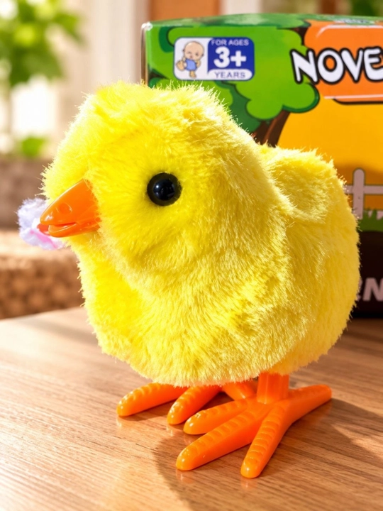 Заводная игрушка цыплёнок, игрушка-цыплёнок, ходит и издаёт звук - 