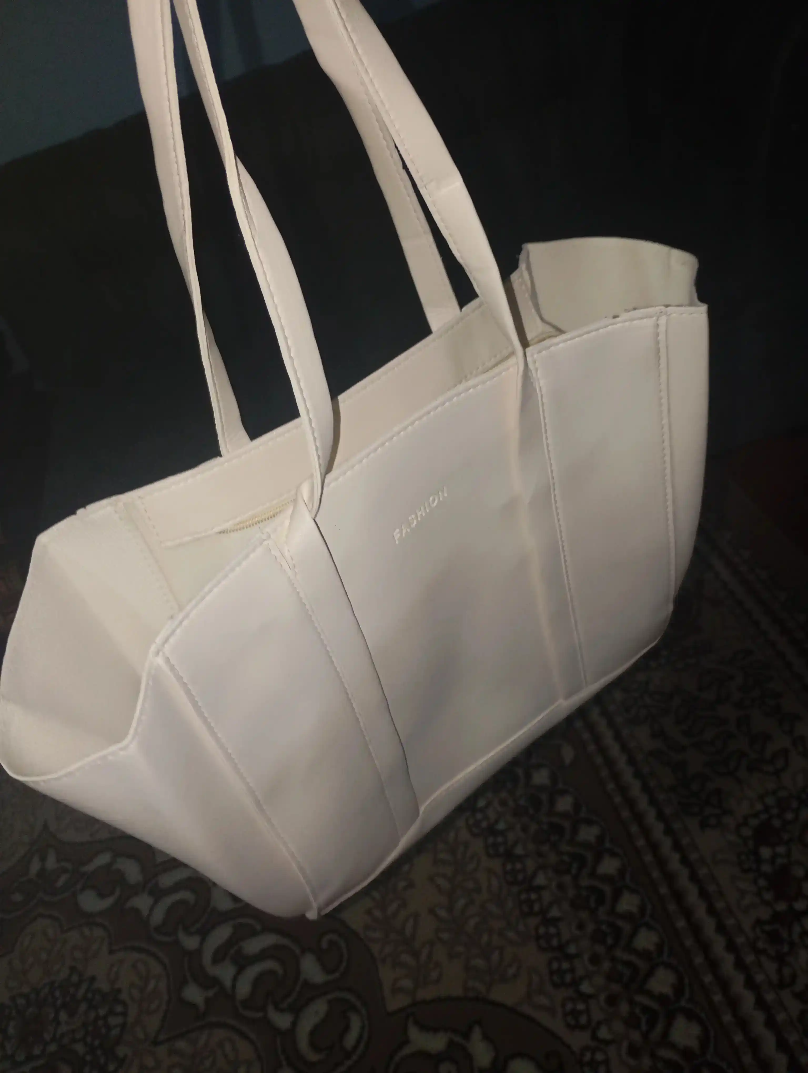 Katta ayollar tote sumkasi 2 tasi 1 da, PU ekoteri, kosmetik sumkacha bilan