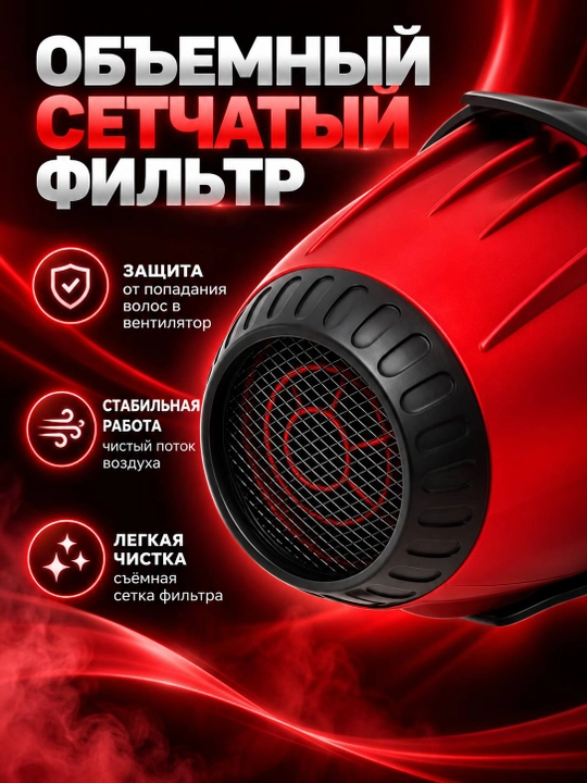 Фен для волос профессиональный PH-8080, для сушки и укладки, с ионизацией