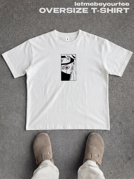 Kakashi printli katta o'lchamli futbolka - 