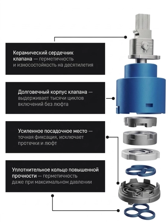 Смеситель для кухни с гибким изливом