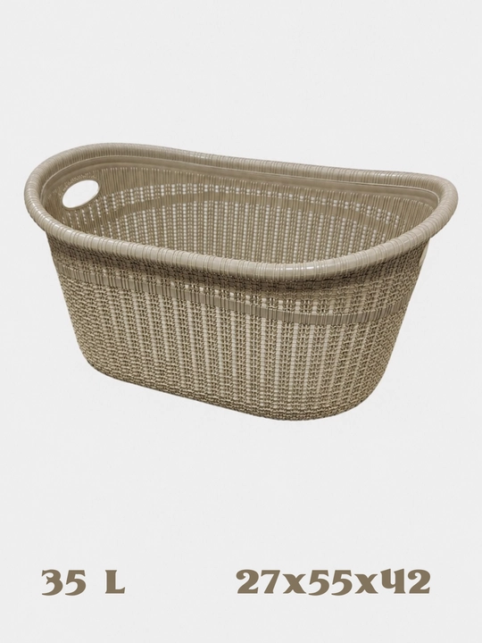 Корзина для белья 35 л, корзина для одежды, пластиковая 55×42×27 см