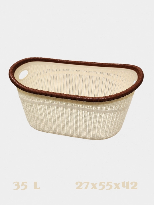 Корзина для белья 35 л, корзина для одежды, пластиковая 55×42×27 см