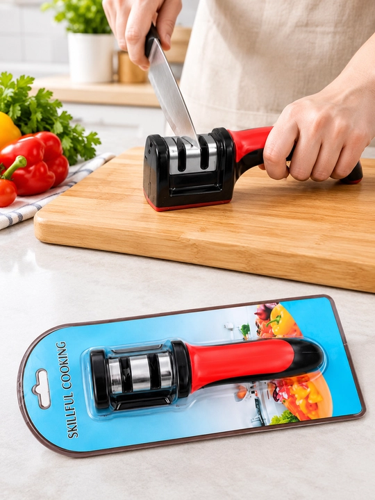 Pichoq charxlagich 2 bosqichli, oshxona charxi, pichoq va qaychilar uchun charx - 