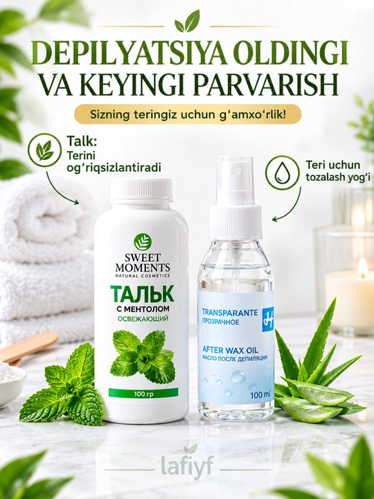 Depilyatsiya oldi talki. Depilyatsiyadan keyingi yog - 