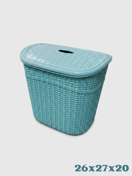 Universal plastik idish qopqoqli, saqlash savati, kir savat, uy uchun konteyner