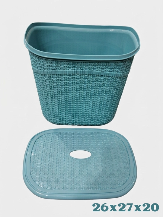 Universal plastik idish qopqoqli, saqlash savati, kir savat, uy uchun konteyner