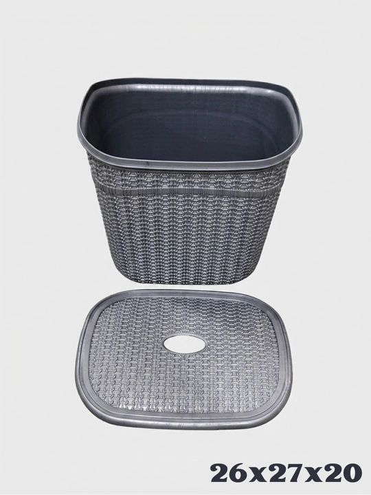 Universal plastik idish qopqoqli, saqlash savati, kir savat, uy uchun konteyner