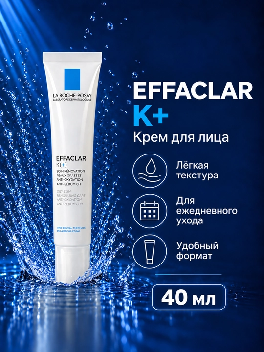 Yuz uchun krem, kundalik ishlatish uchun terini parvarishlash, yengil tekstura, 40 ml