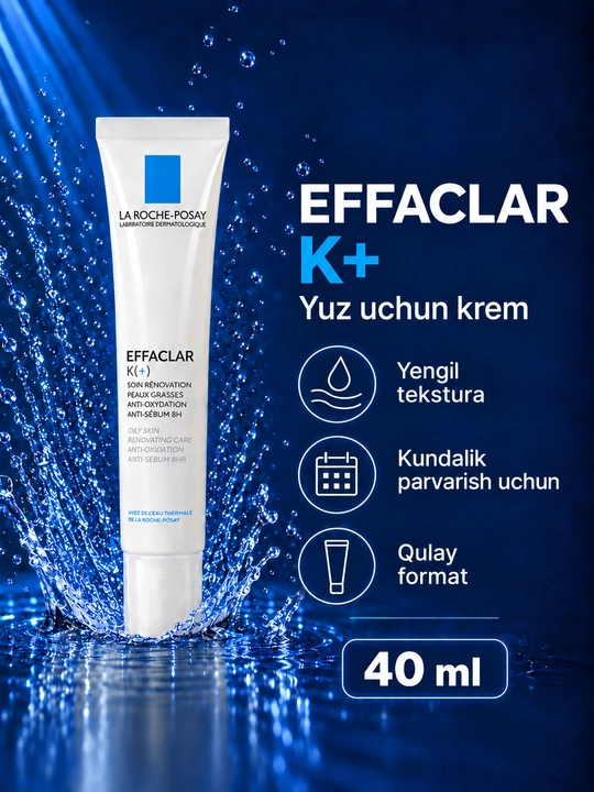 Yuz uchun krem, kundalik ishlatish uchun terini parvarishlash, yengil tekstura, 40 ml - 