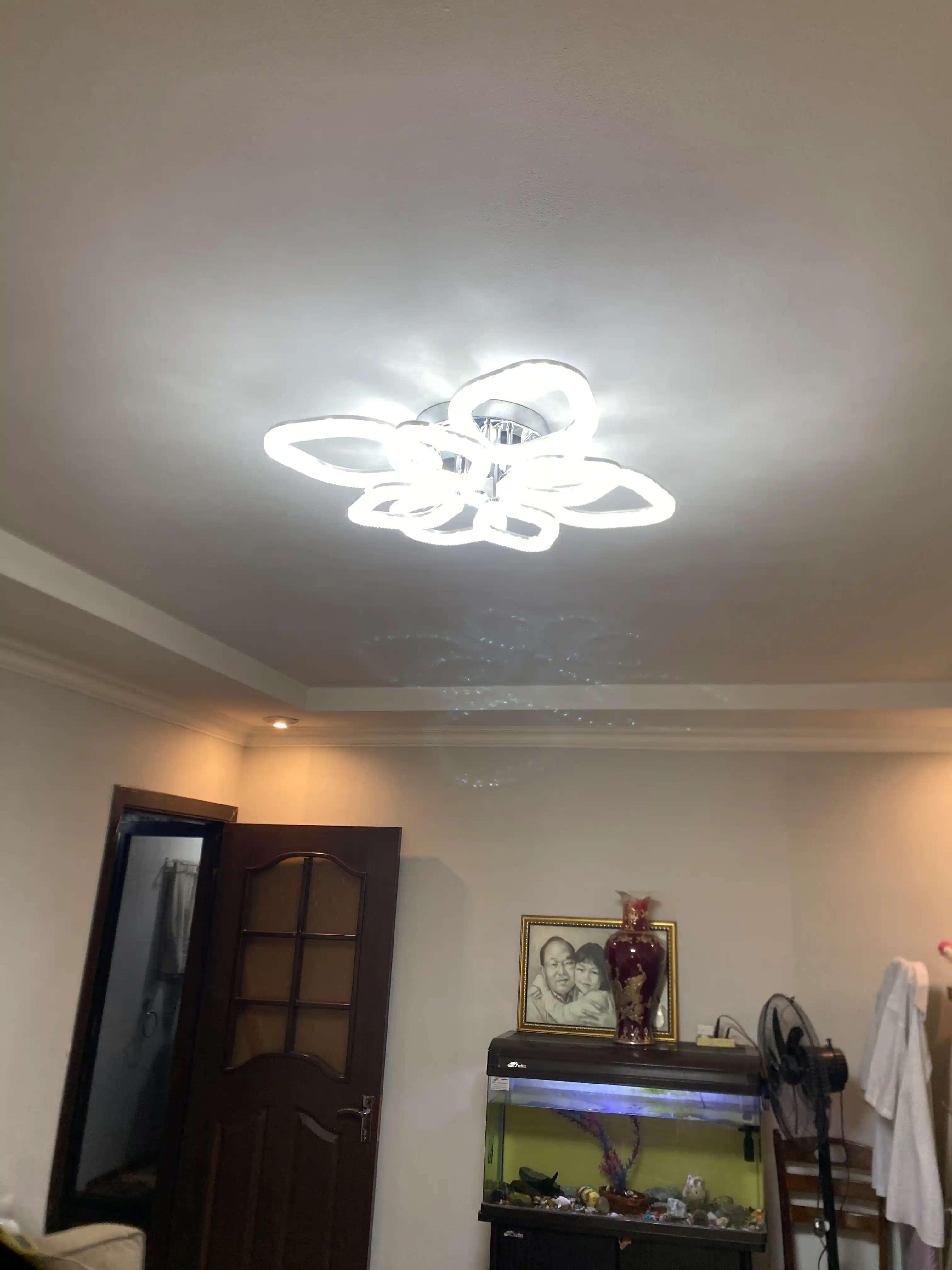 LED shift qandil, pultli yorug‘lik diodli qandil, 3 rejimli, kristalli, oshxona uchun