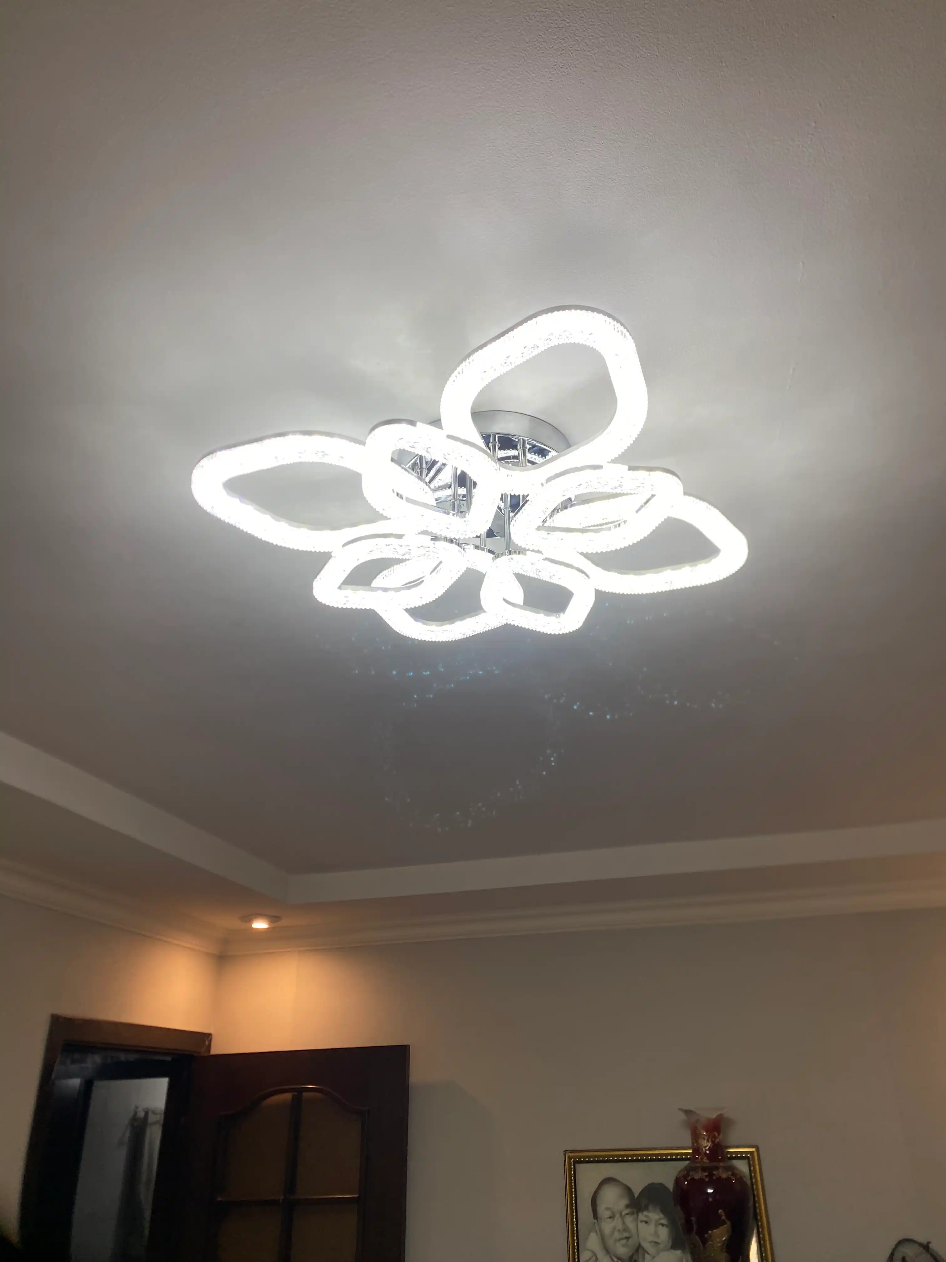 LED shift qandil, pultli yorug‘lik diodli qandil, 3 rejimli, kristalli, oshxona uchun