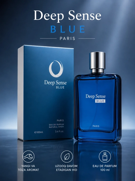 Erkaklar parfyumlangan suv, Deep Sense Sport, chidamli, 100 ml - 