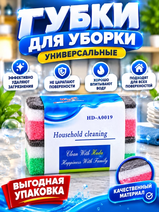 Idish va tozalash uchun universal gubka - 