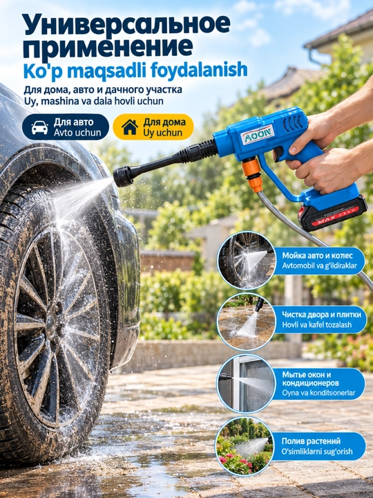 Мойка высокого давления,MOON 48 HV,аккумуляторная,мини мойка