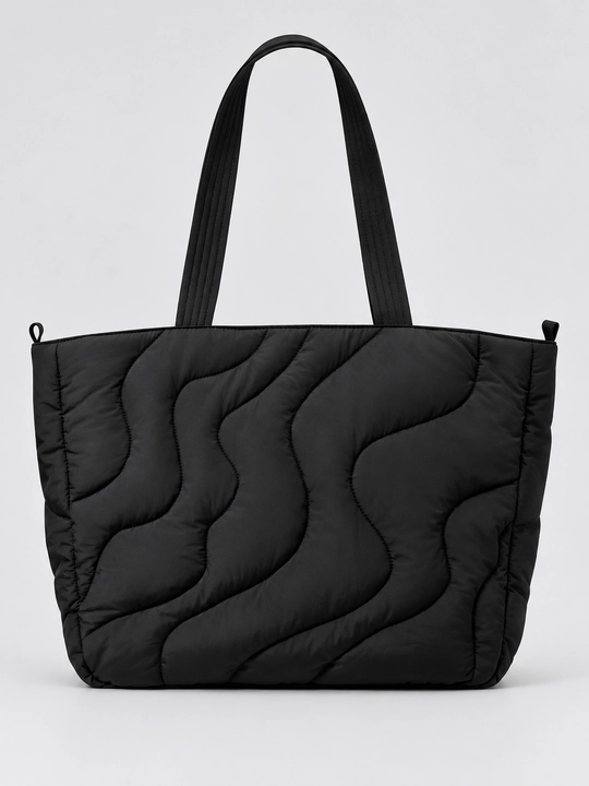 Ayollar uchun neylon shopper sumka, yelkaga taqiladigan, sig‘imli, 47×33×14 sm