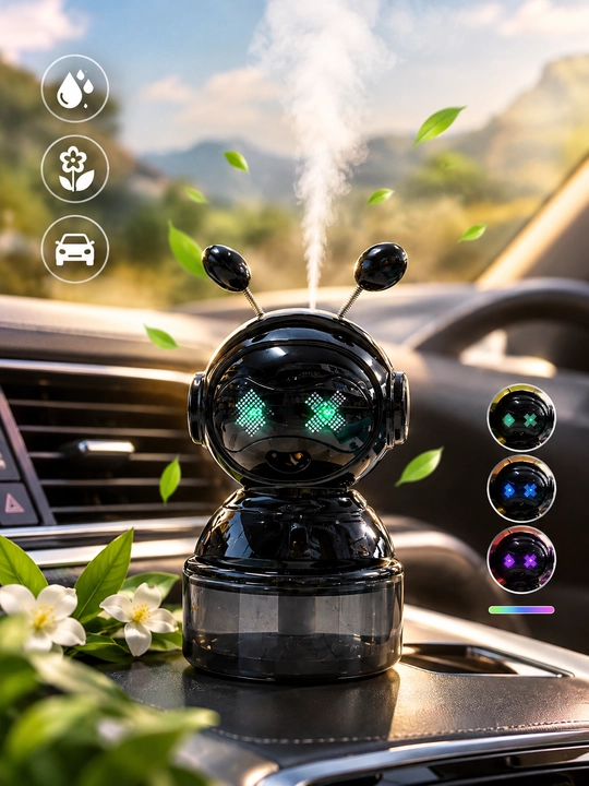 Avtomobil uchun robot shaklidagi aromatizator, qora