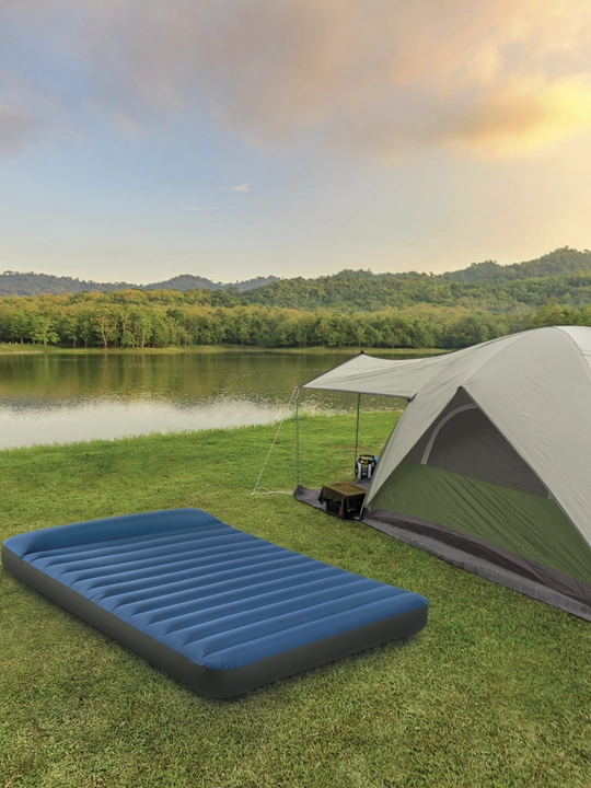Intex 64012 Надувной матрас 137х191х22см "Truaire Outdoor Camping", с USB насосом 5V