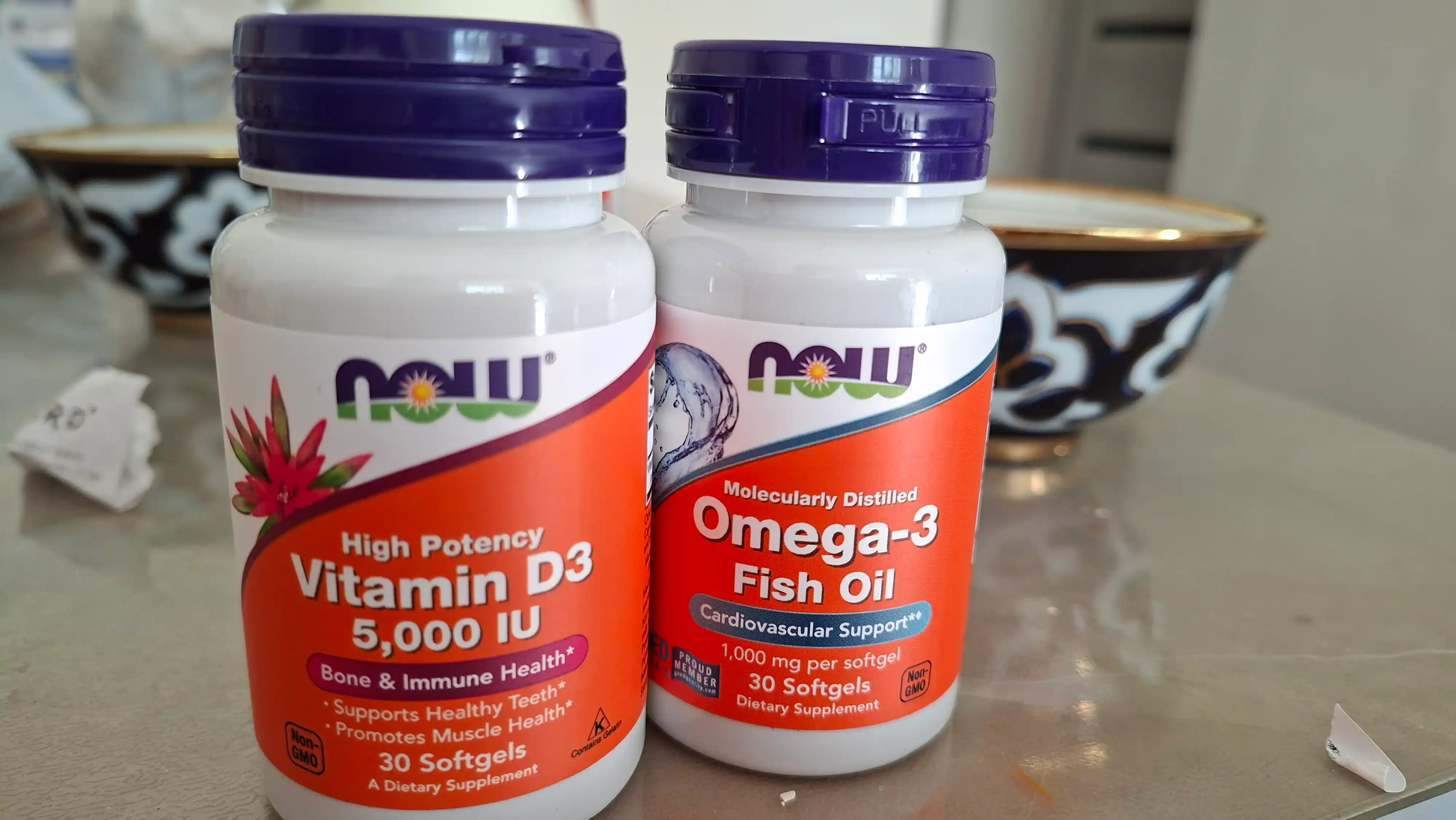 Now Foods Omega-3, baliq yog'i, 180 EPA / 120 DHA, halol