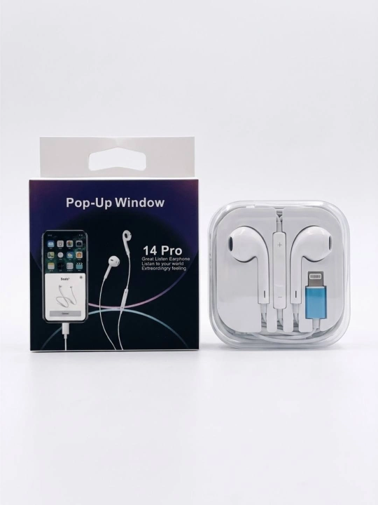 Simli quloqchinlar iPhone uchun Lightning kabeli bilan